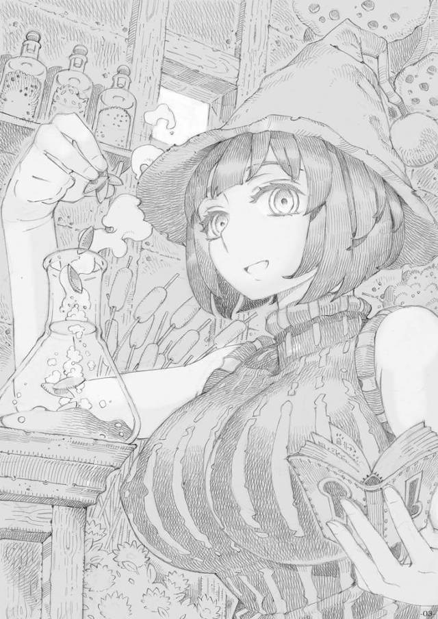 【エロ同人誌】とある異世界で占い屋を営んでいる巨乳女マジカル文字川。そんな彼女は最近心配なことがあった。【無料 エロ漫画…