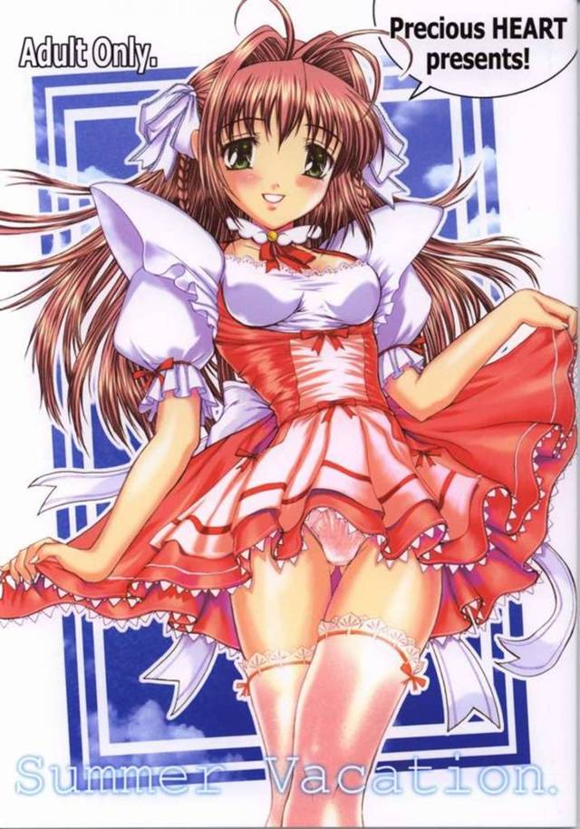 【エロ同人誌】古くから付き合うラブラブカップルの孝之と遙…共に勤めるカフェの衣装姿が似合う遙とあの格好のままでHしたい彼氏の思いが叶うコスプレSEX【山崎あつし:Summer Vacation.】