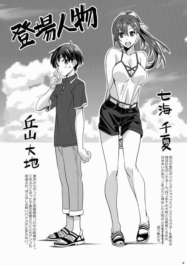 【エロ同人】昔はあんなに小さかった大ちゃんのチンチンが今はこんなに大きく硬くなってるなんて…なんか不思議だね「おねショタ風呂/巨乳ポニテお姉さん」