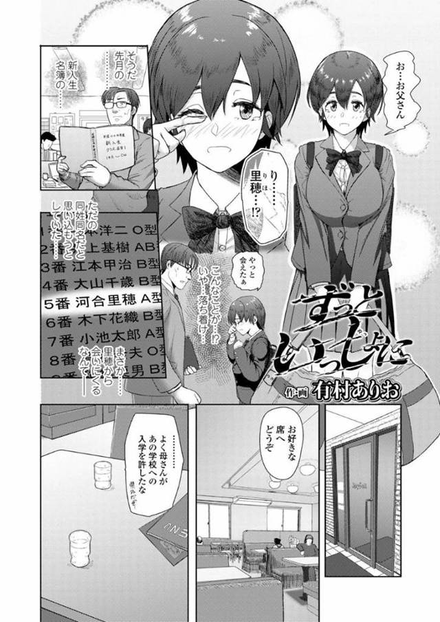 【エロ同人誌】離婚した父親が勤める学校に生徒として入学した娘…久しぶりのお父さんの家を訪ねて、発育した胸を披露して禁断の父娘相姦に再び手を出してしまうのであった！【有村ありお:ずっといっしょに】