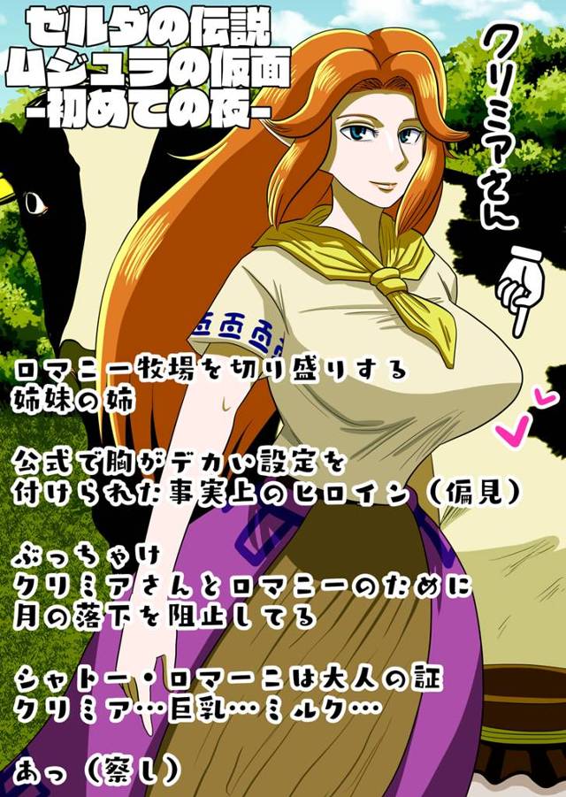 【エロ同人 ゼルダの伝説】クリミアお姉さんを助けたら巨乳を丸出しにしてハグしてくれるぞ！【無料 エロ漫画】