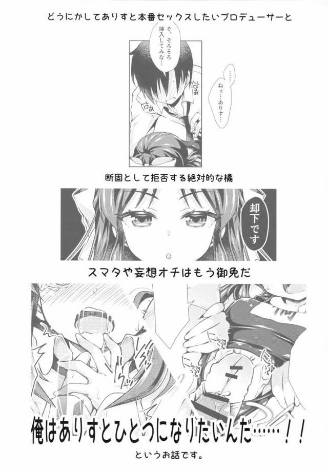 【エロ同人】アナルは…セックスじゃない！「アイドルマスター/橘ありす」