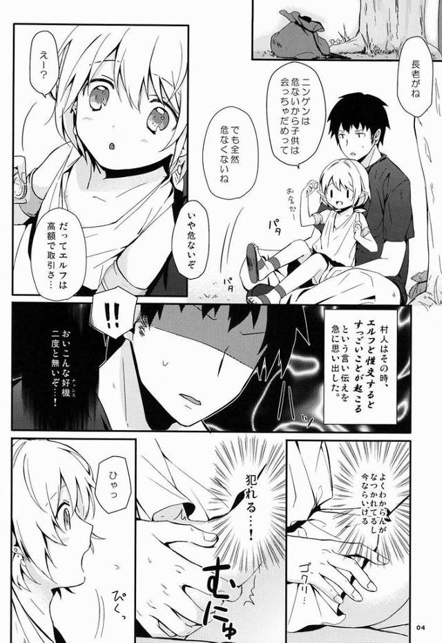 【エロ漫画】ショタなエルフに出会って滅多にない事だからアナルファックしちゃったｗｗ【無料 エロ同人誌】