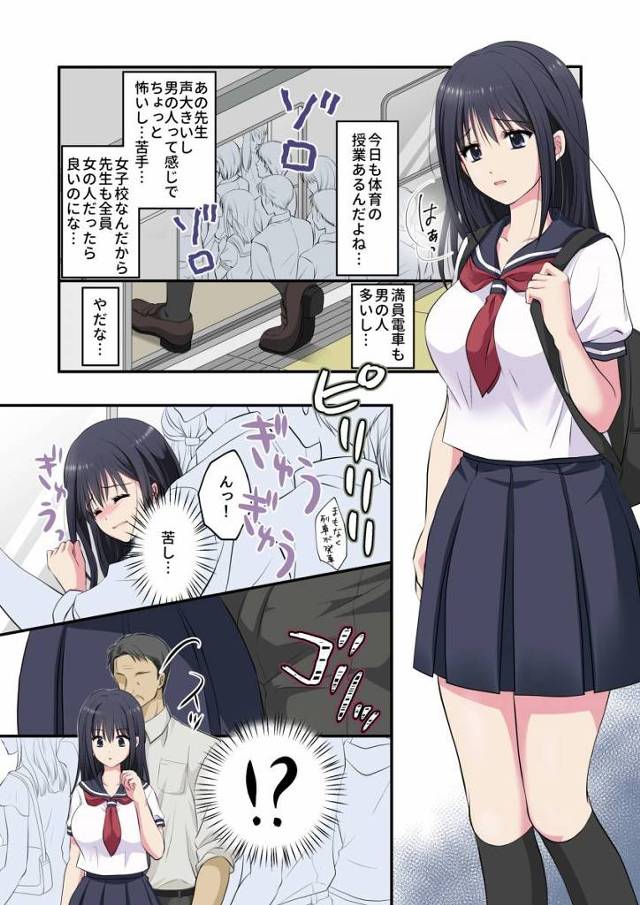 【エロ同人】電車の中で知らない男に犯されて、乳首ビンビンに勃起させて…ナカに精子ためこんで…生まれつきのド淫乱だな「電車で痴漢レイプ/清楚女子高生」