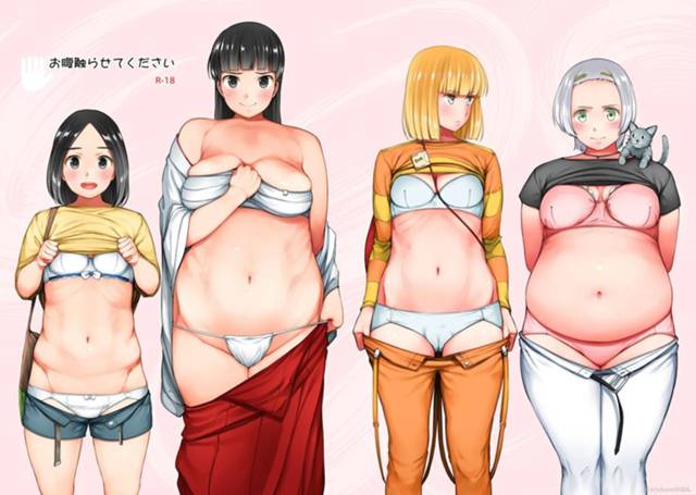 【エロ漫画】ぽってりとした女子のお腹を撫でまわしてそこに射精したいと覗む究極のフェチ男は食事をご馳走して絶対下半身を触ら…