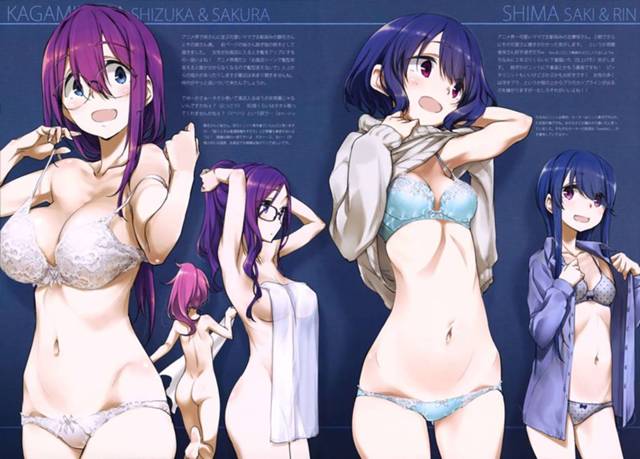 美少女たちが下着姿を露わにしてお風呂でパイパンおマンコを見せる【ゆるキャン△】