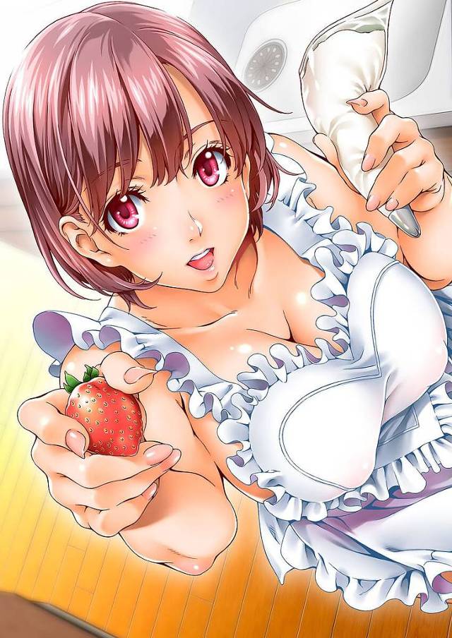 巨乳爆乳お姉さんが裸エプロンで手コキフェラ