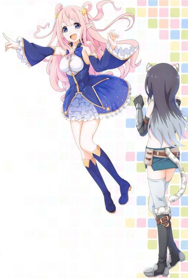 薄着猫耳巨乳シオリがフェラチオをされ３P展開に【プリコネ】