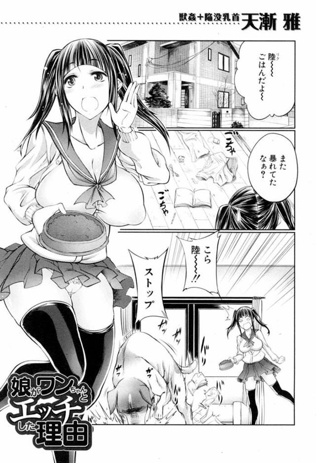 愛犬が発情期だったので相手してあげる巨乳JK!はじめてが愛犬との獣姦。わたし、人間なのにメス犬にされちゃったwwwwwww