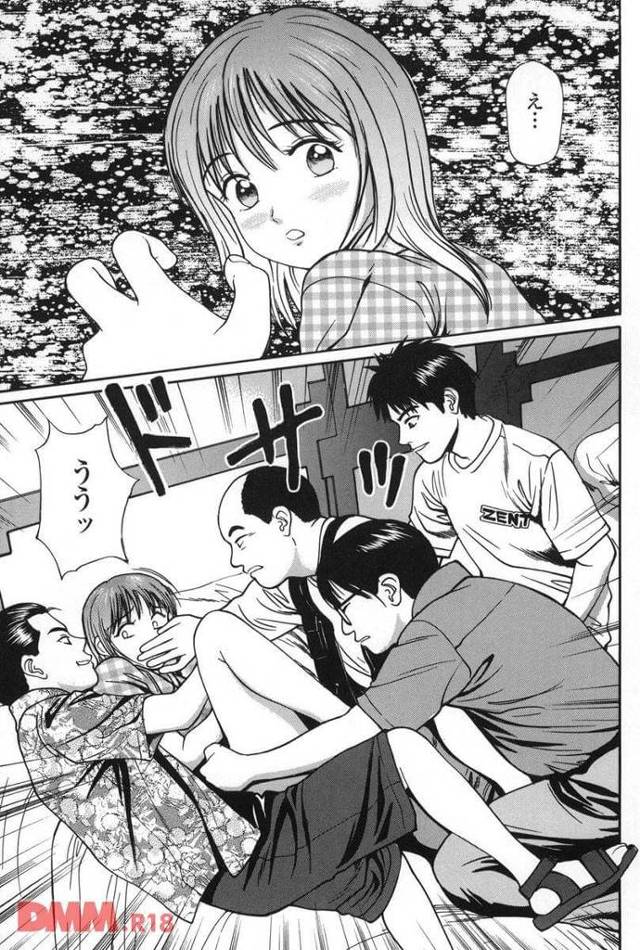 【エロ漫画】自分が担当しているツアーの男性たちが売春に行こうとしている所を見つけてしまい、彼らに禁止を言い渡すツアコンの…