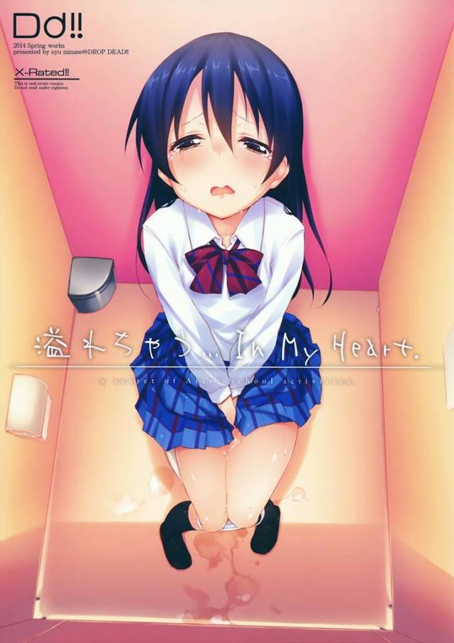 【ラブライブ！】海未「穂乃果…もっと…さわって…♥」お漏らししちゃった海未ちゃんがトイレで穂乃果の事を想いながらオナニー！【エロ漫画同人誌】