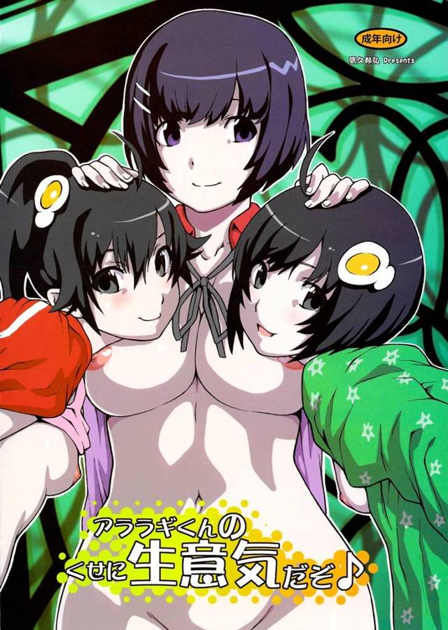 【化物語】火憐「全部射精し尽くしてやるからなぁ兄ちゃん」火憐・月火・羽川に中出ししまくる！【エロ漫画同人誌】