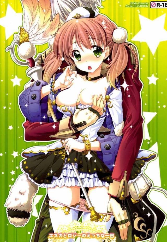 【エスカ&ロジーのアトリエ】エスカ「ロ、ロジーさんがえっちな触り方するから…///」エスカのりんごおっぱいペロペロイチャラブ子作りセックス！【エロ漫画同人誌】