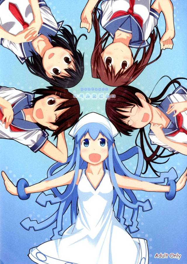 【侵略!イカ娘 エロ同人】イカ娘が女子だけの合宿を提案するよ！！イカちゃんのゲソ毛も使って…【無料 エロ漫画】