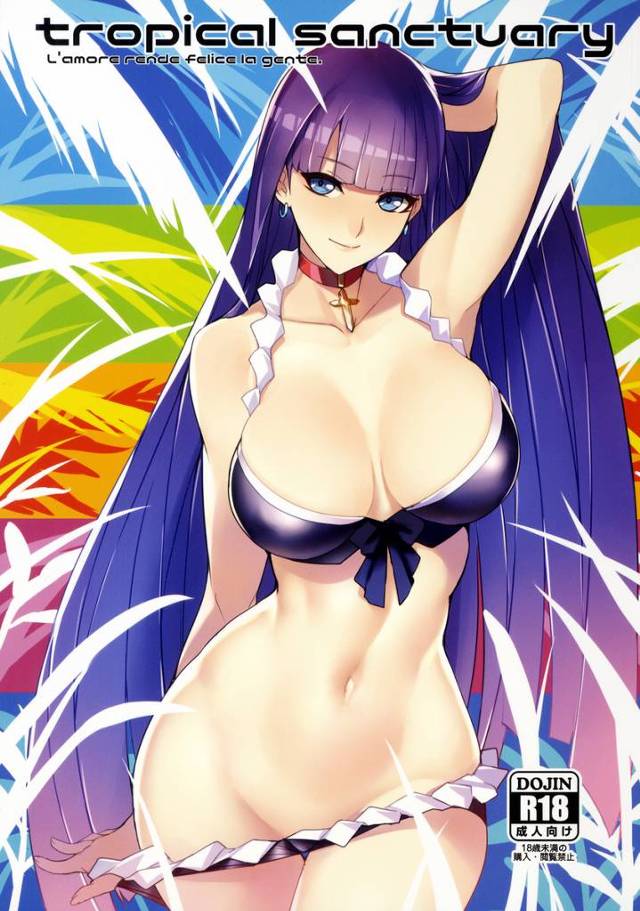 【エロ同人誌】なんだかんだ言いながら生おっぱいを見せてくれたツンデレなマルタにビーチで中出しセックスするマスター！【Fate】