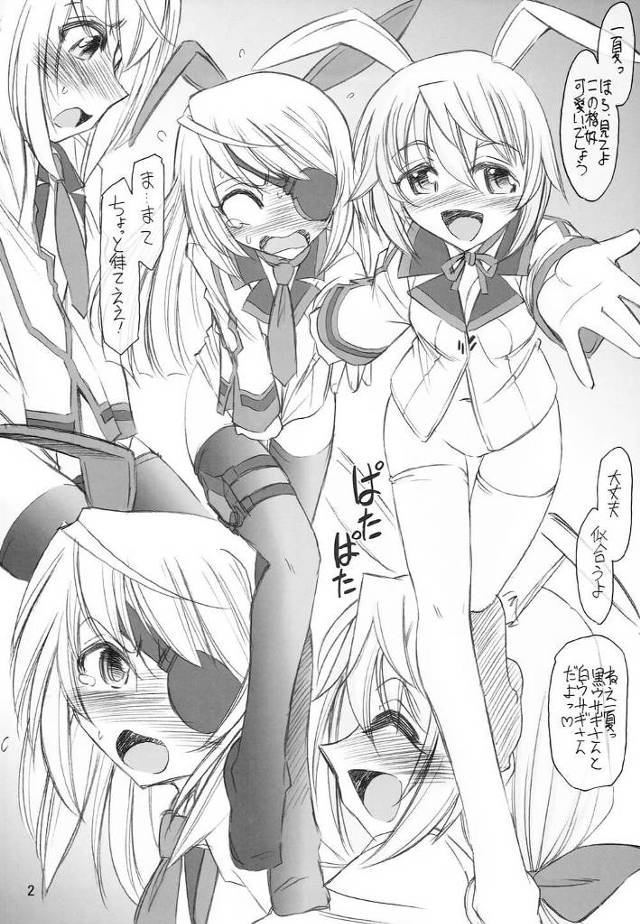 セーラー服制服に兎耳コスプレ姿を見せつけ【IS】