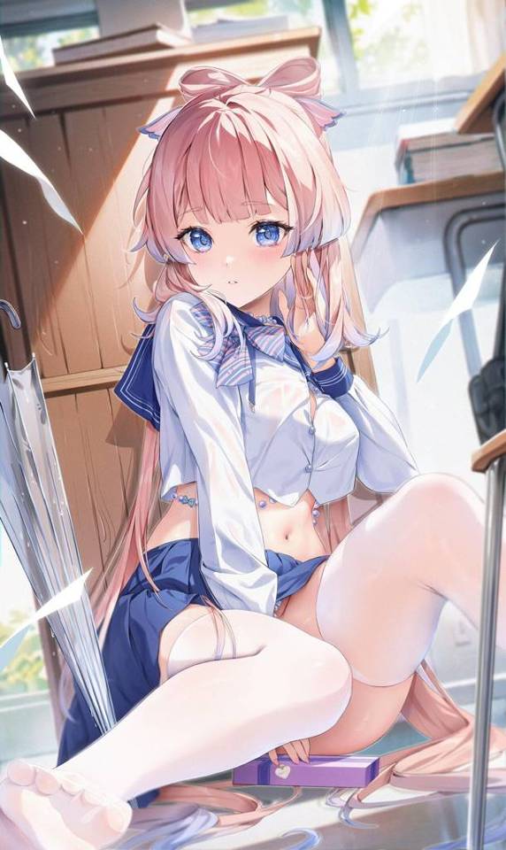 【エロ同人誌】セーラー服の下にほぼ無意味な貝殻のブラと真珠の紐パンをつけていた心海が男に激しく中出しセックスされうっとり陥落w【原神】