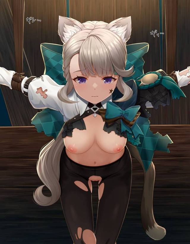 【エロ同人誌】半裸状態で拘束されたリネットが鬼畜男の巨根ちんぽで容赦なく中出しレイプされる！【原神】